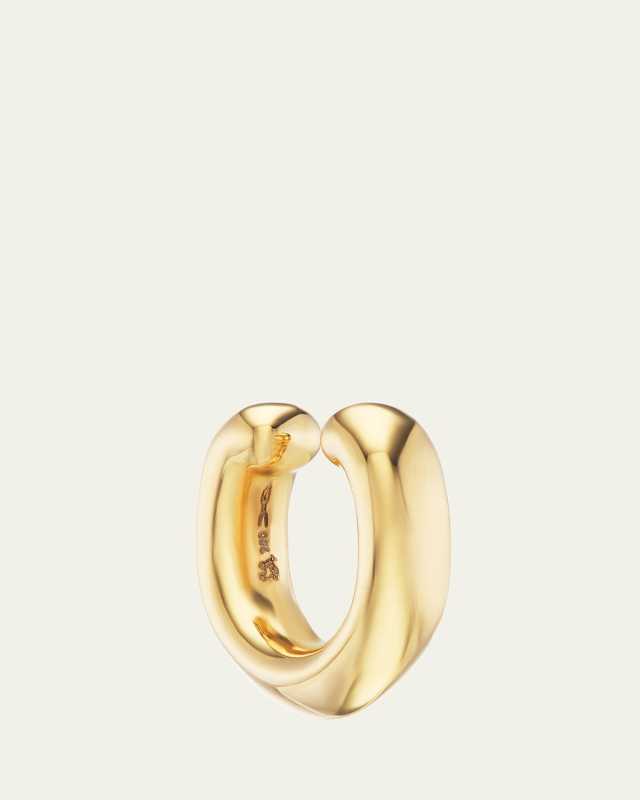 18K Yellow Gold Pave Shard Ear Cuff